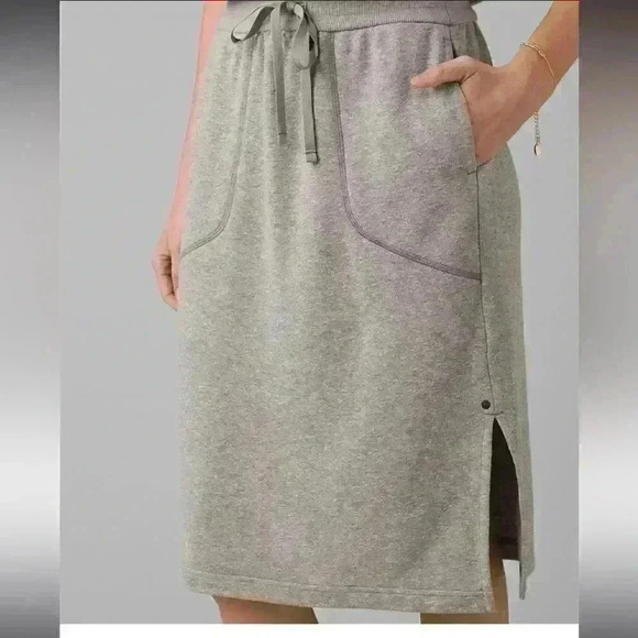 NWT prAna Heather Gray Cozy Up Beach Hopper Blouson Dress Sz M - Picture 3 of 6